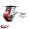 Service Caster 4 Inch Red Poly on Cast Iron Caster with Ball Bearing and Brake/Swivel Lock SCC-35S420-PUB-RS-SLB-BSL - alternate 3